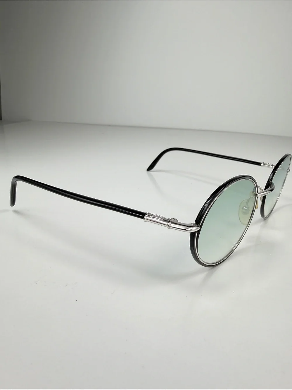 Vintage Christian Dior 2057 79D Sunglasses Custom Teal Mirror Oval 90s Full Set